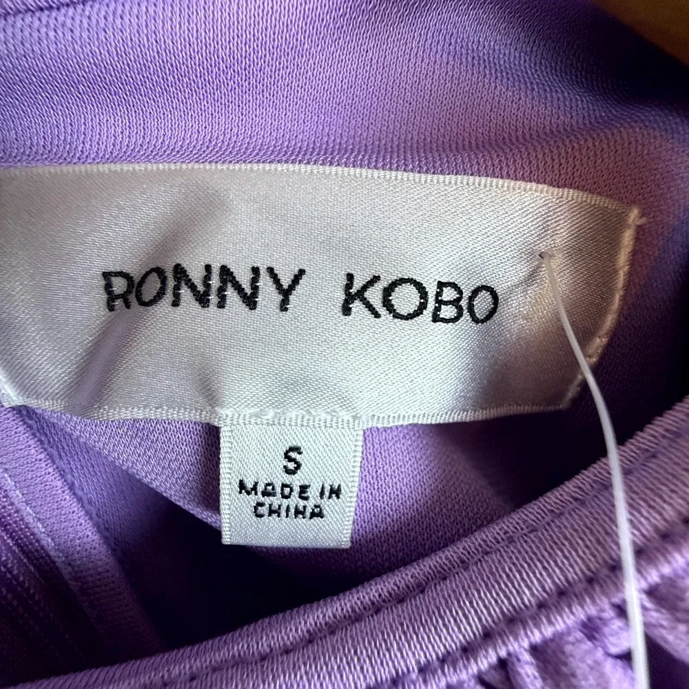 Ronny Kobo Kelly Mini Dress Womens Small Lavender‎ Drapey Soft Glam Balletcore